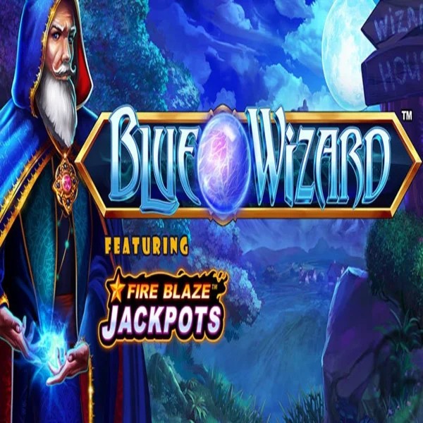 Play the Blue Wizard Fire Blaze Jackpots slot by Rarestone Gaming on Casino Prestige