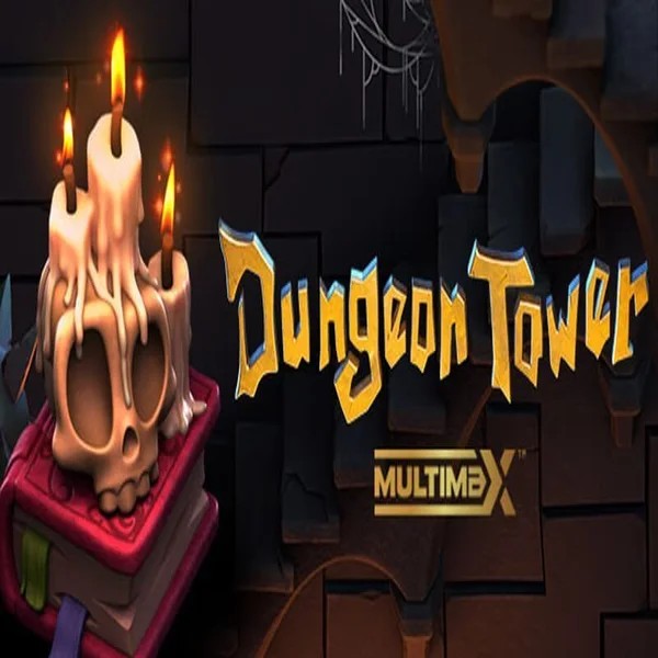 Dungeon Tower slot logo by Peter & Sons at Casino PrestigeDungeon Tower