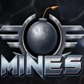 Mines slot logo by Turbo Games at Casino PrestigeMines
